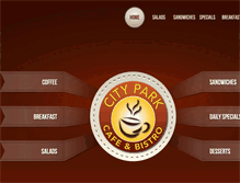 Tablet Screenshot of cityparkcafe.com